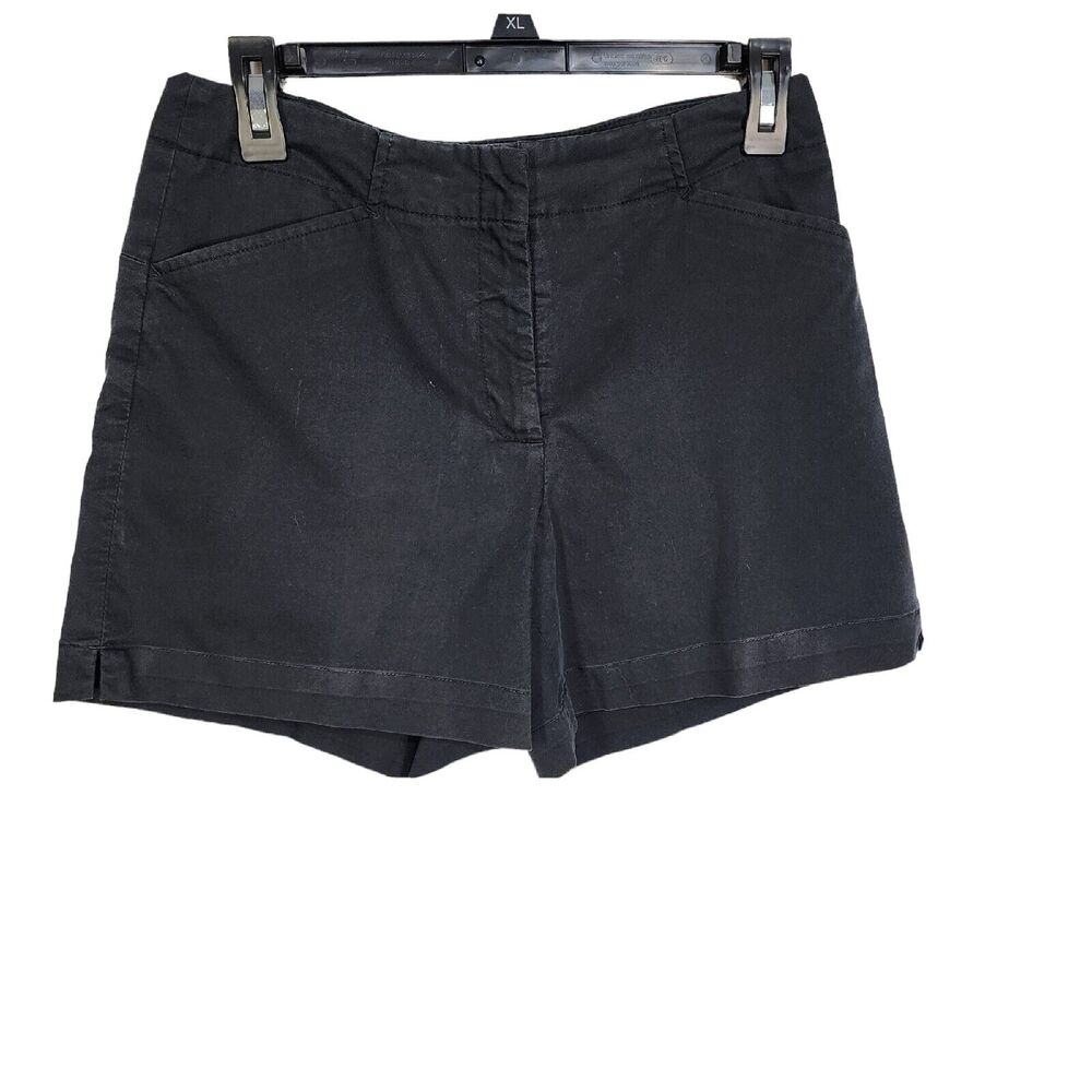 Nike Golf Womens Shorts Size 2 Black Dri Fit Zip Pockets Mid Rise 4.5 In Inseam